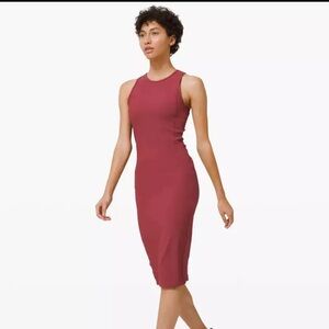 Lululemon Dark Pink / Mauve Racerback Dress with Built in Bra Size 6